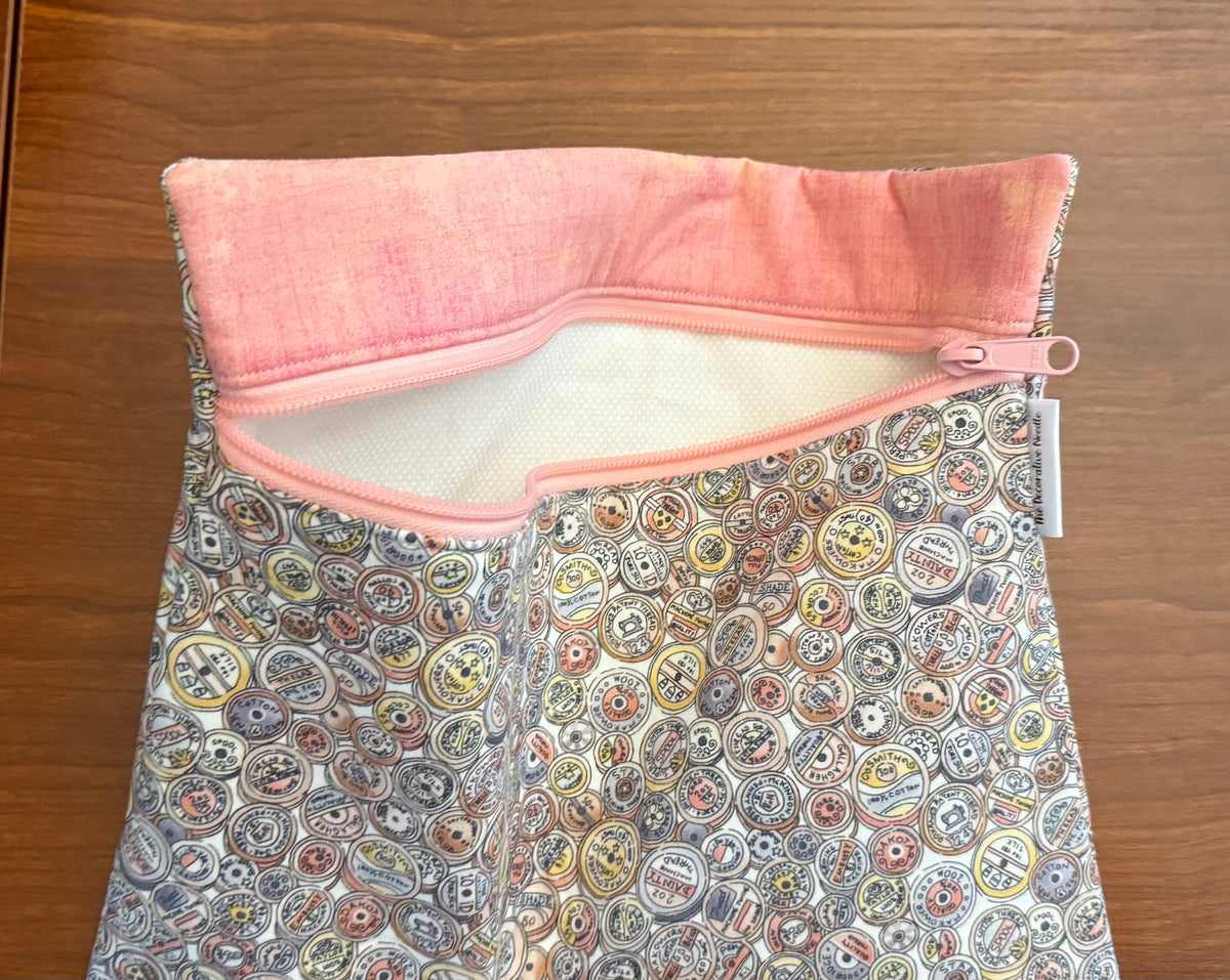 Vintage Spools Regular project bag for cross stitch & embroidery