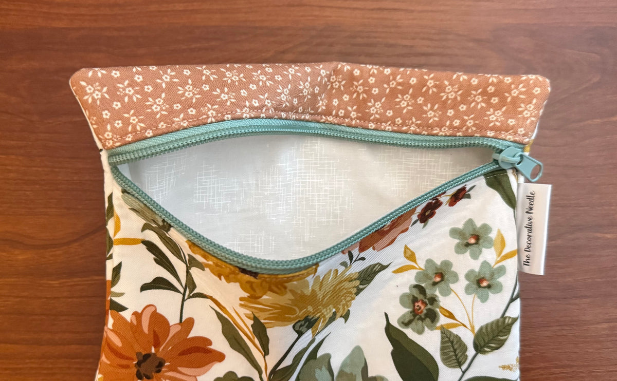 Worth Repeating floral Notions bag for cross stitch & embroidery