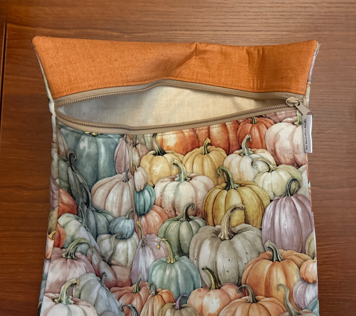 Colorful Pumpkins Tall project bag for cross stitch & embroidery