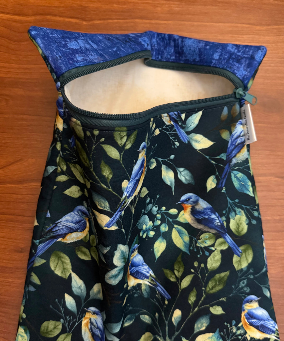 Blue Bird Large project bag for cross stitch & embroidery