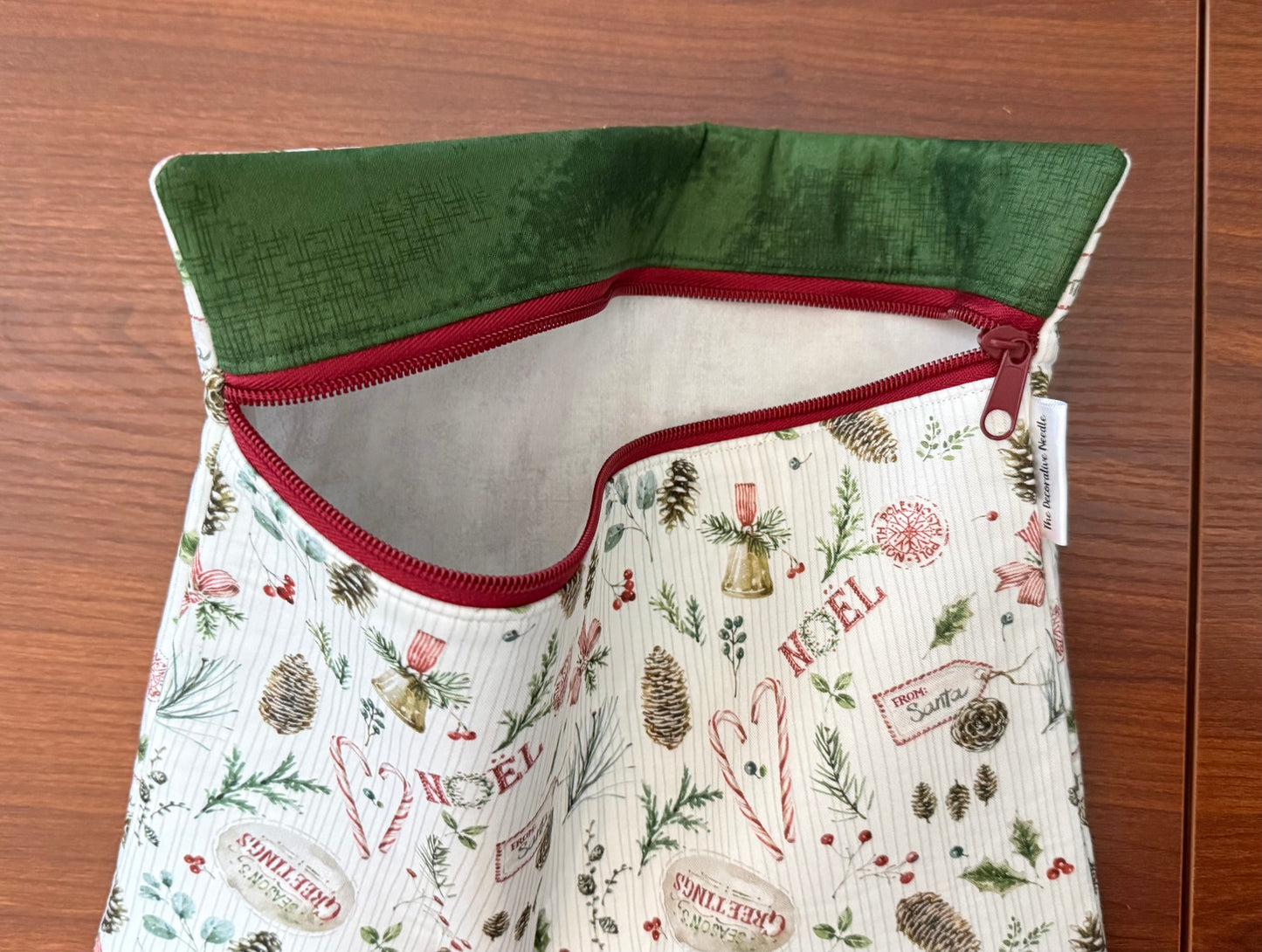 Holiday Spirit Tossed Motifs Regular project bag for cross stitch & embroidery