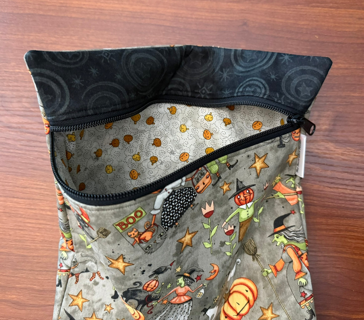 Large project bag - Spooky Motifs by Teresa Kogut