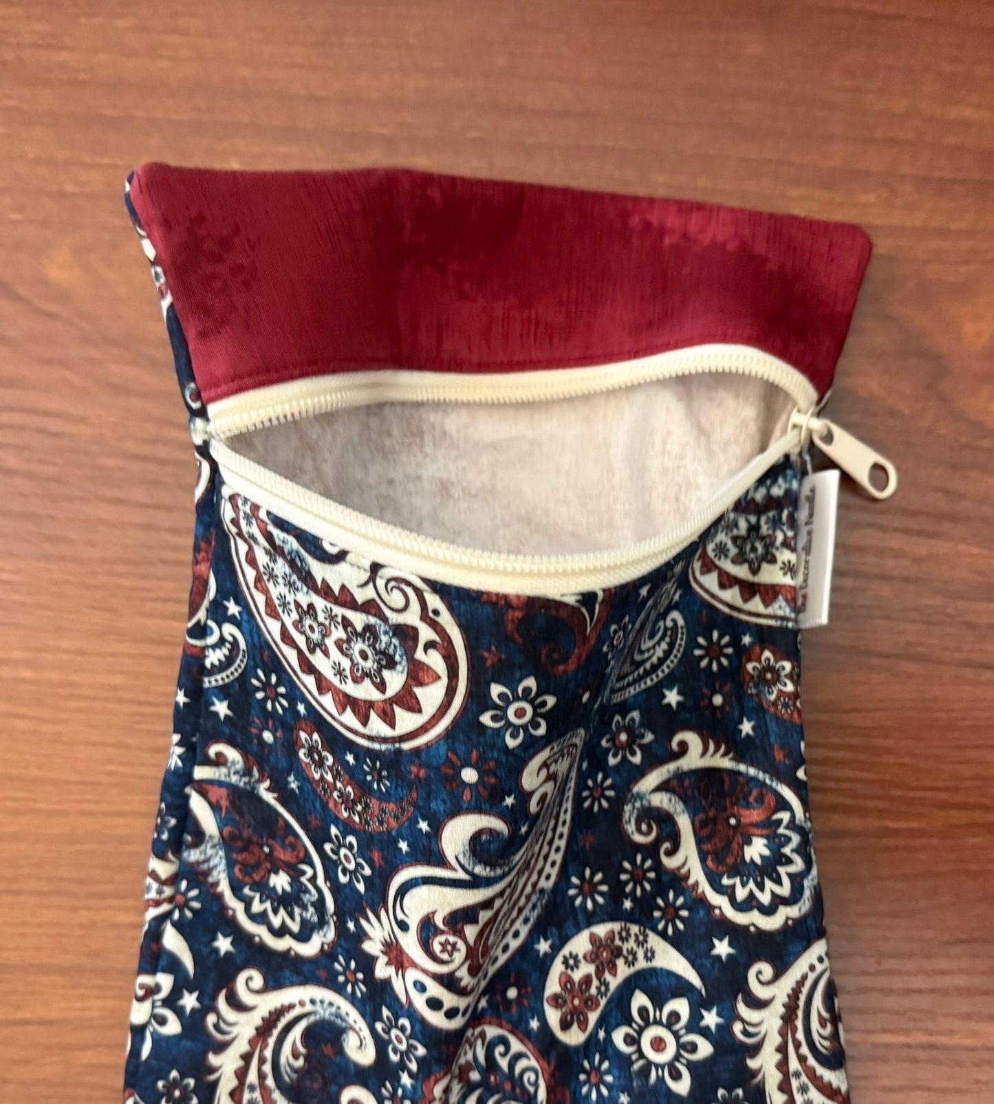 Skinny project bag - Patriotic Paisley
