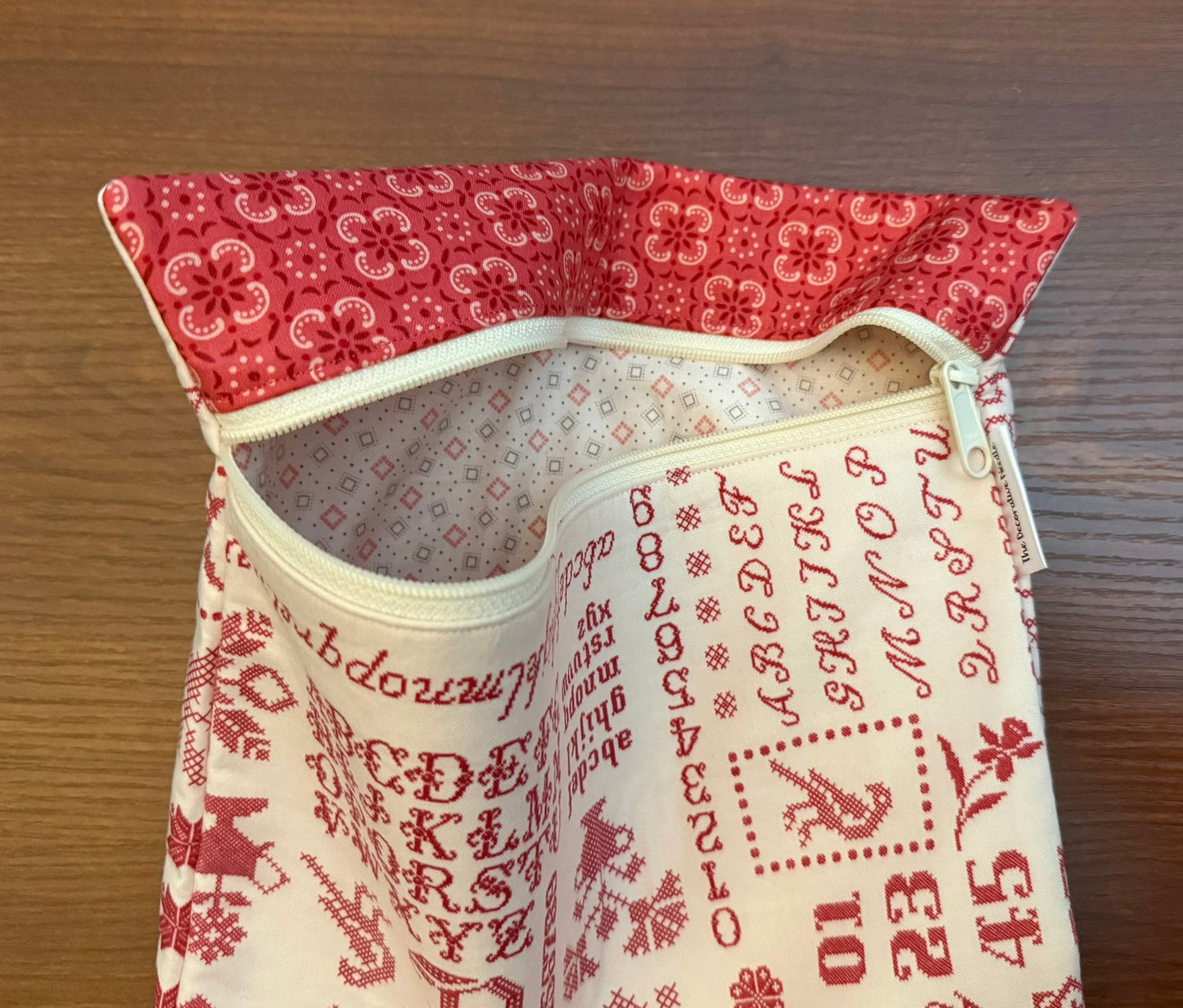 Large project bag - Piece & Plenty Sampler (Rose)