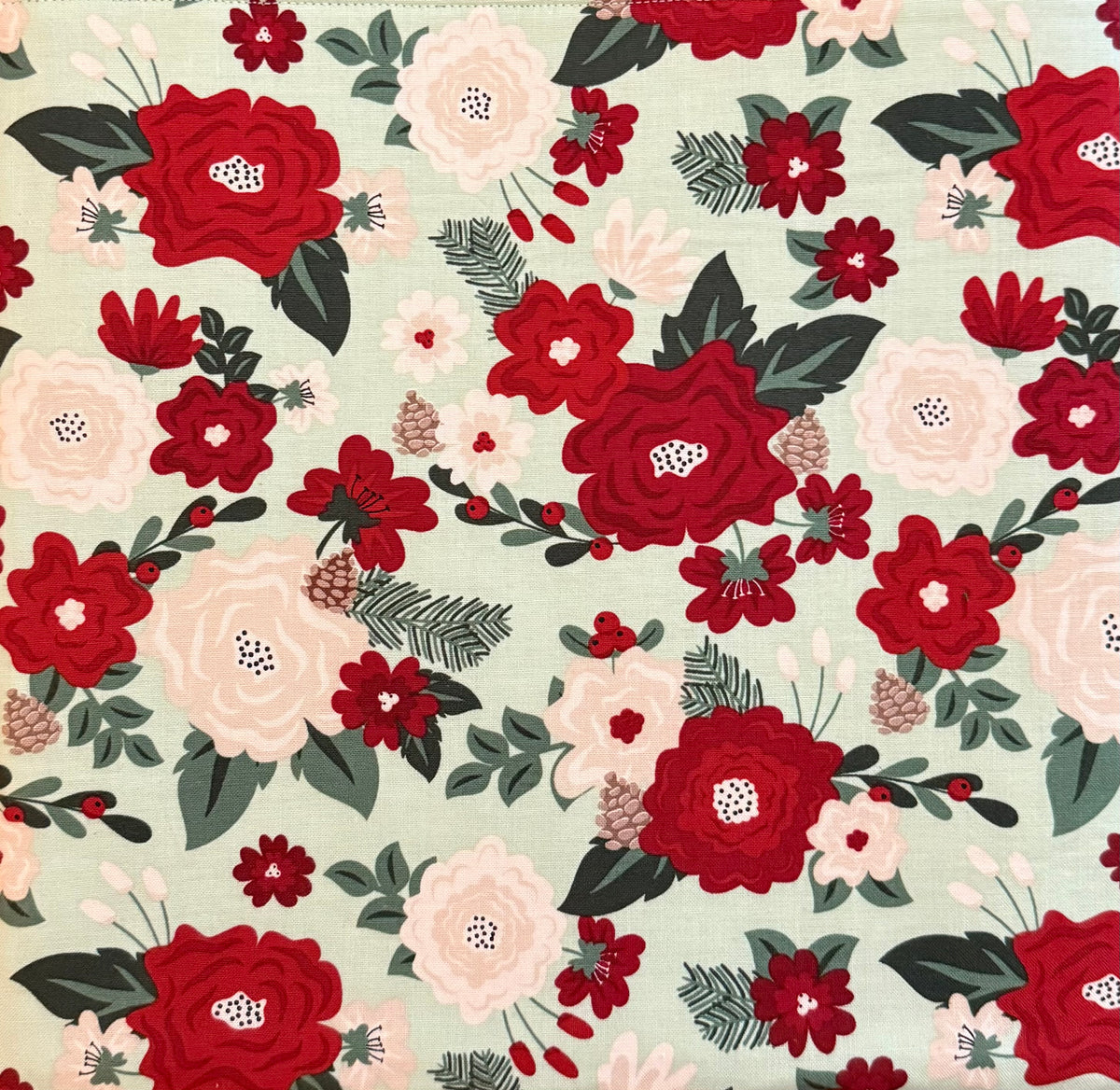 Evergreen Wishes floral on Mint