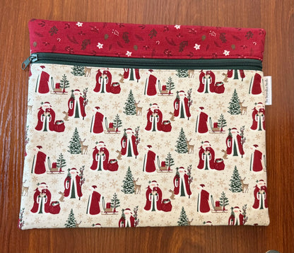 Christmas Time Santa Regular project bag for cross stitch & embroidery