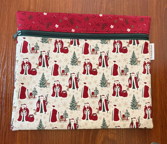 Christmas Time Santa Regular project bag for cross stitch & embroidery
