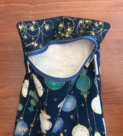 Deco the Halls Ornaments Skinny project bag for cross stitch & embroidery