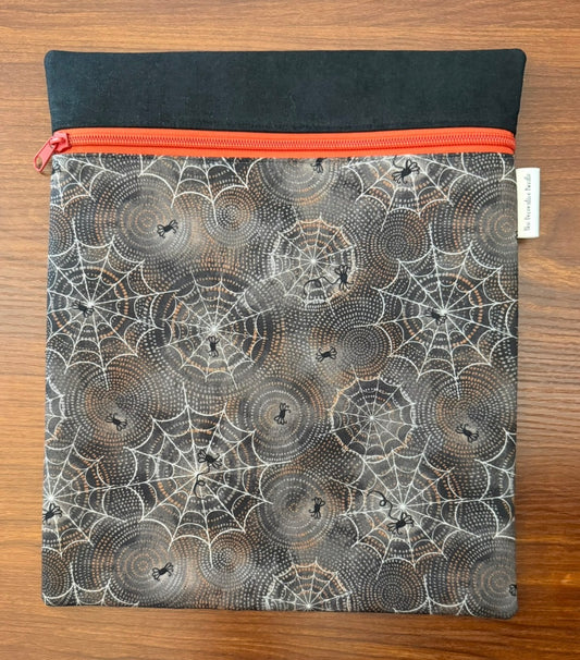 Spider Webs & Swirls Large project bag for cross stitch & embroidery