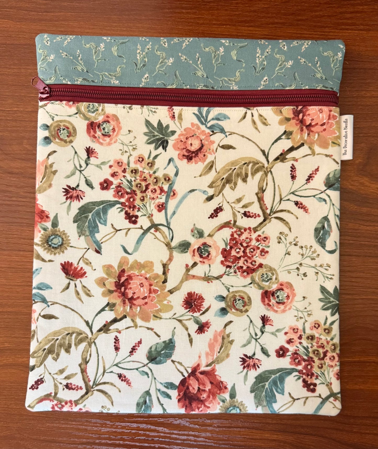 Season’s Study Floral Large project bag for cross stitch & embroidery