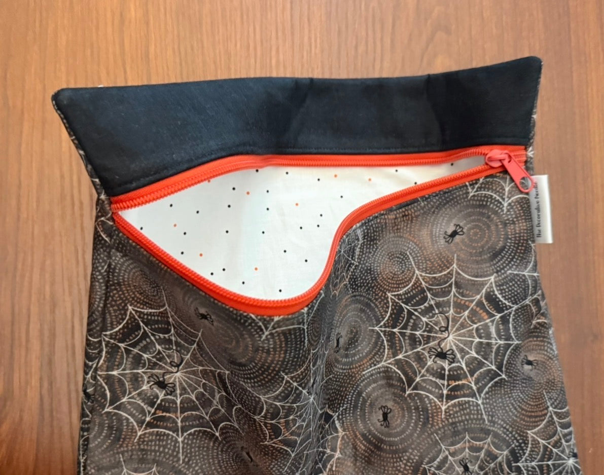 Spider Webs & Swirls Regular project bag for cross stitch & embroidery