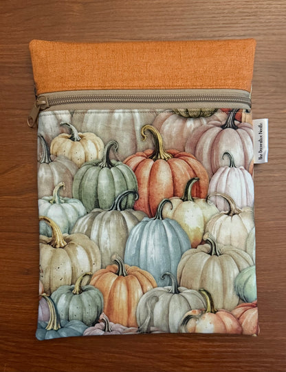 Colorful Pumpkins Skinny project bag for cross stitch & embroidery
