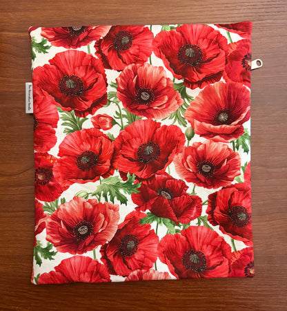 Poppy Passion Large project bag for cross stitch & embroidery
