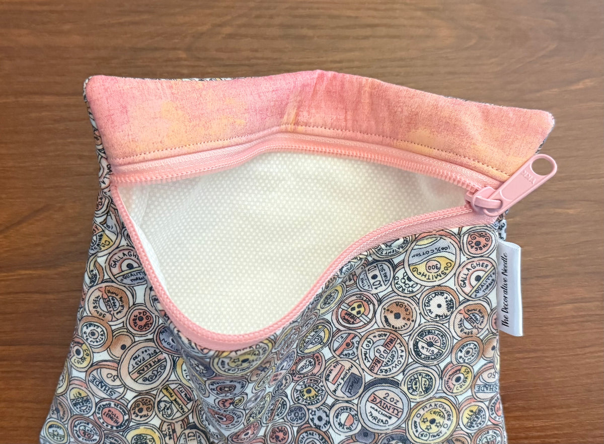 Vintage Spools Notions bag for cross stitch & embroidery