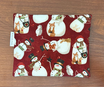 Northern Christmas Snowmen Notions bag for cross stitch & embroidery featuring fabric by Teresa Kogut