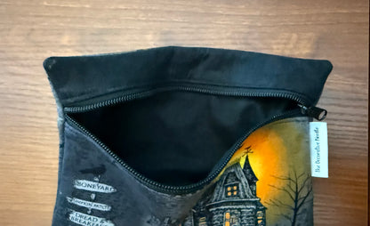 Haunted Houses Notions bag for cross stitch & embroidery