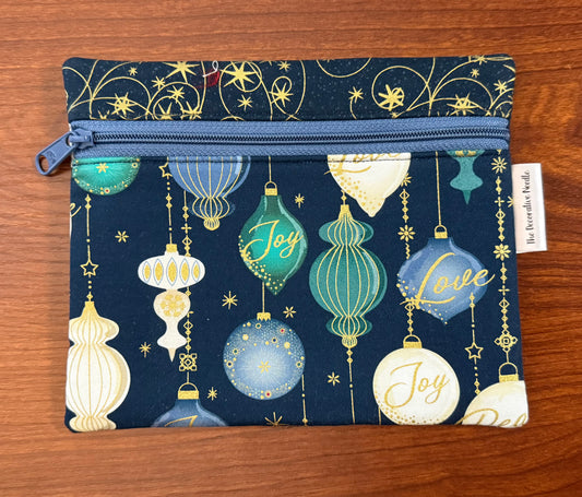 Deco the Halls Ornaments Notions bag for cross stitch & embroidery