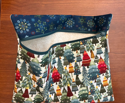 Nordic Holiday Trees Regular project bag for cross stitch & embroidery