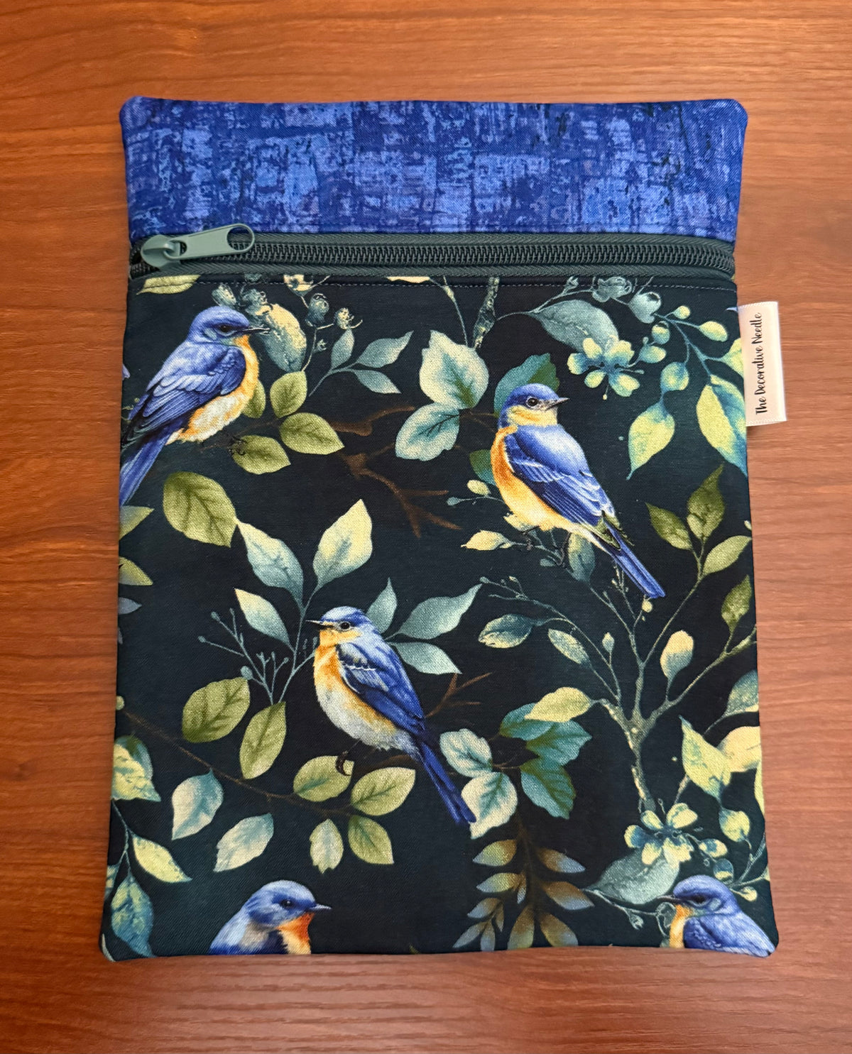 Blue Bird Skinny project bag for cross stitch & embroidery