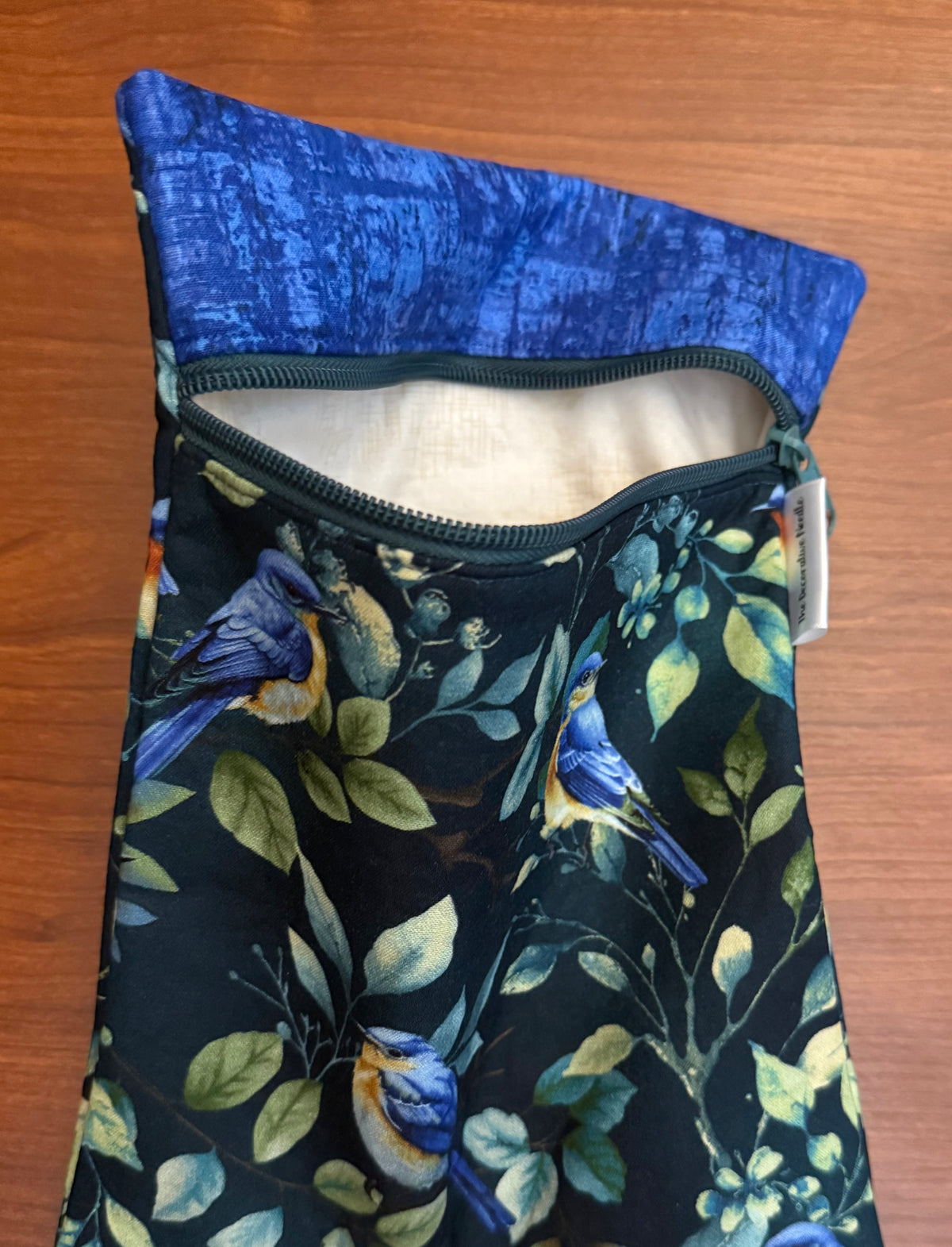 Blue Bird Skinny project bag for cross stitch & embroidery