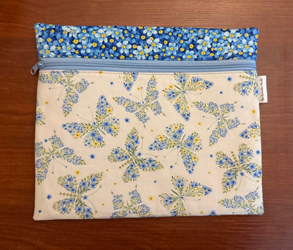 Floral Butterflies Regular project bag for cross stitch & embroidery