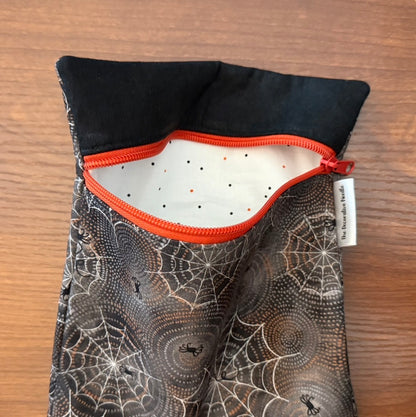 Spider Webs & Swirls Skinny project bag for cross stitch & embroidery