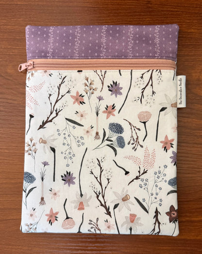 Scattered Floral Skinny project bag for cross stitch & embroidery
