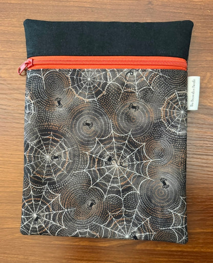 Spider Webs & Swirls Skinny project bag for cross stitch & embroidery