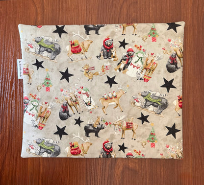 Northern Christmas motifs Regular project bag for cross stitch & embroidery featuring fabric by Teresa Kogut