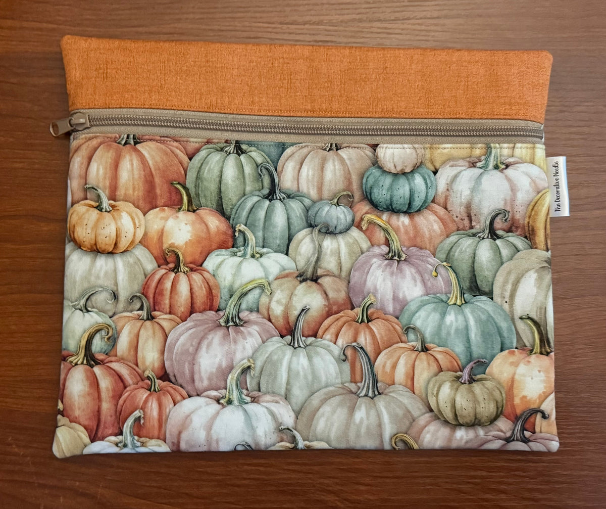 Colorful Pumpkins Regular project bag for cross stitch & embroidery
