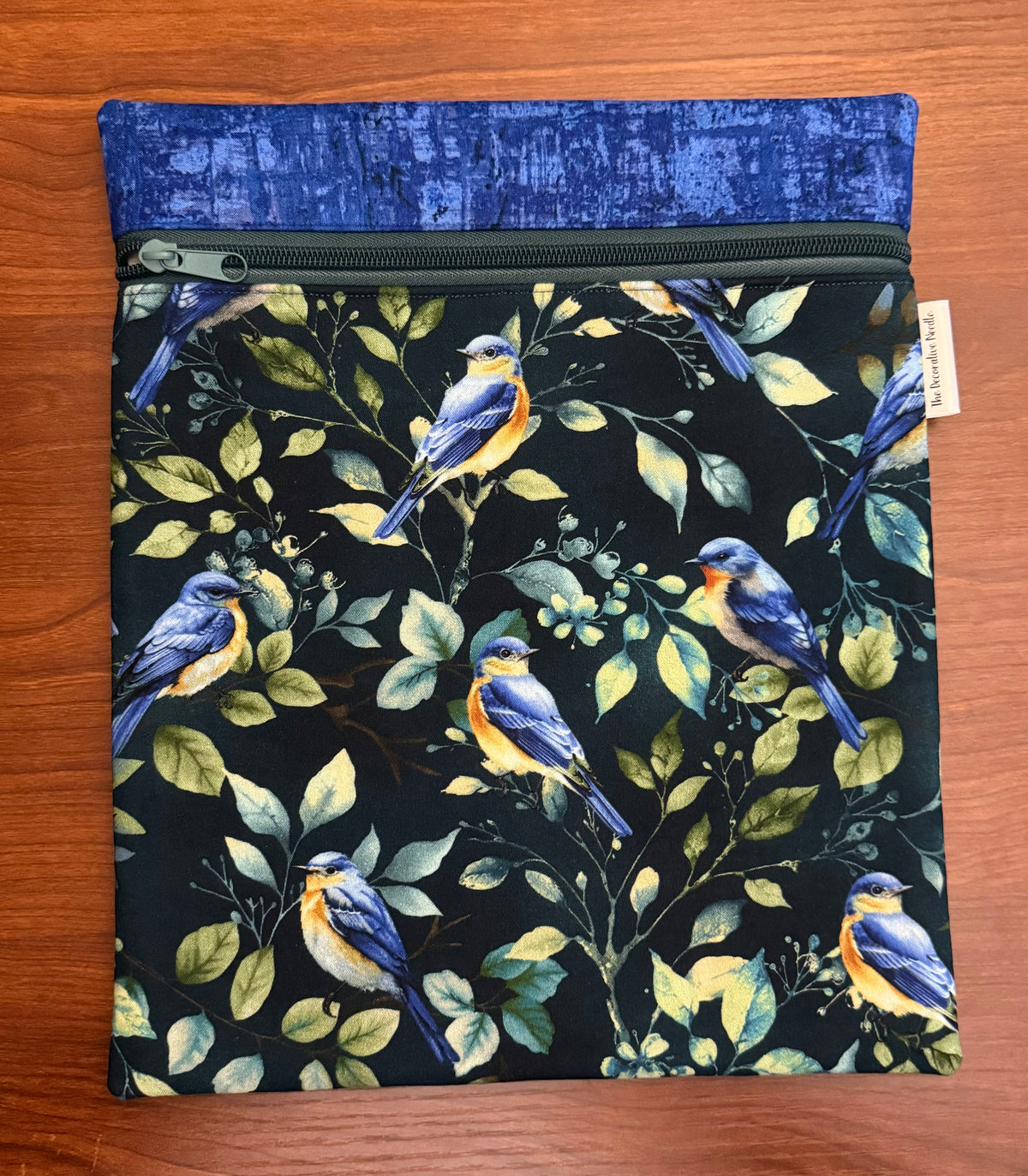 Blue Bird Large project bag for cross stitch & embroidery