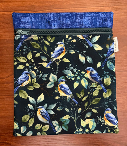 Blue Bird Large project bag for cross stitch & embroidery