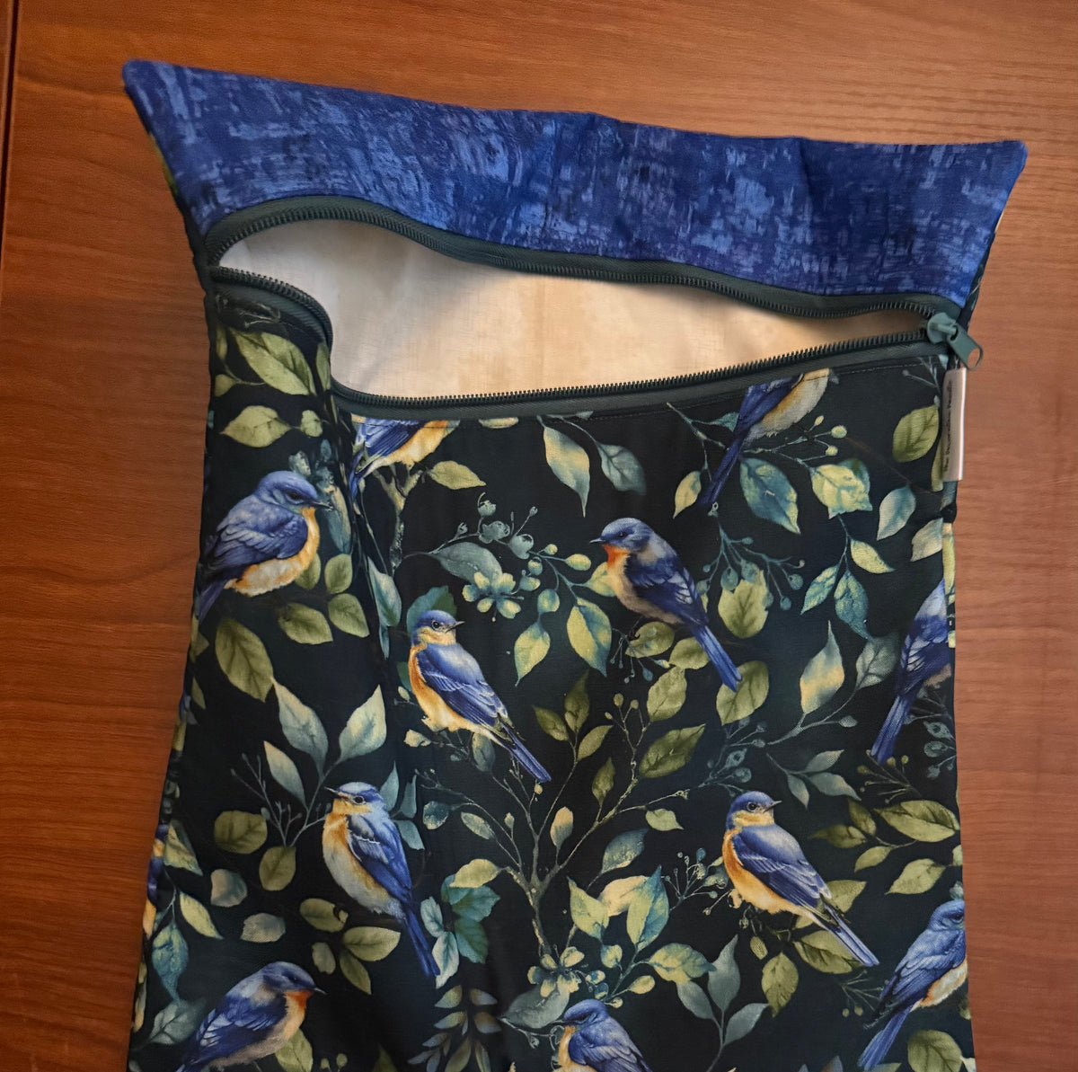 Blue Bird Tall project bag for cross stitch & embroidery