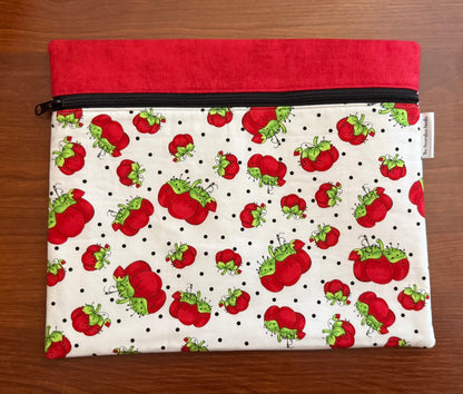 Tomato Pincushion Regular project bag for cross stitch & embroidery