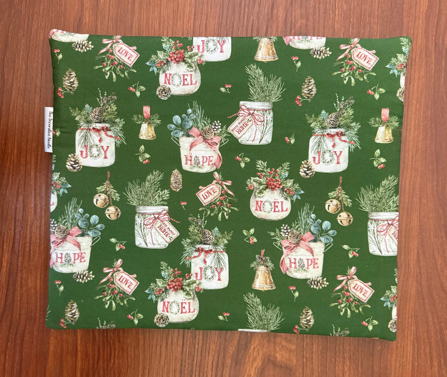 Holiday Spirit Greenery Regular project bag for cross stitch & embroidery