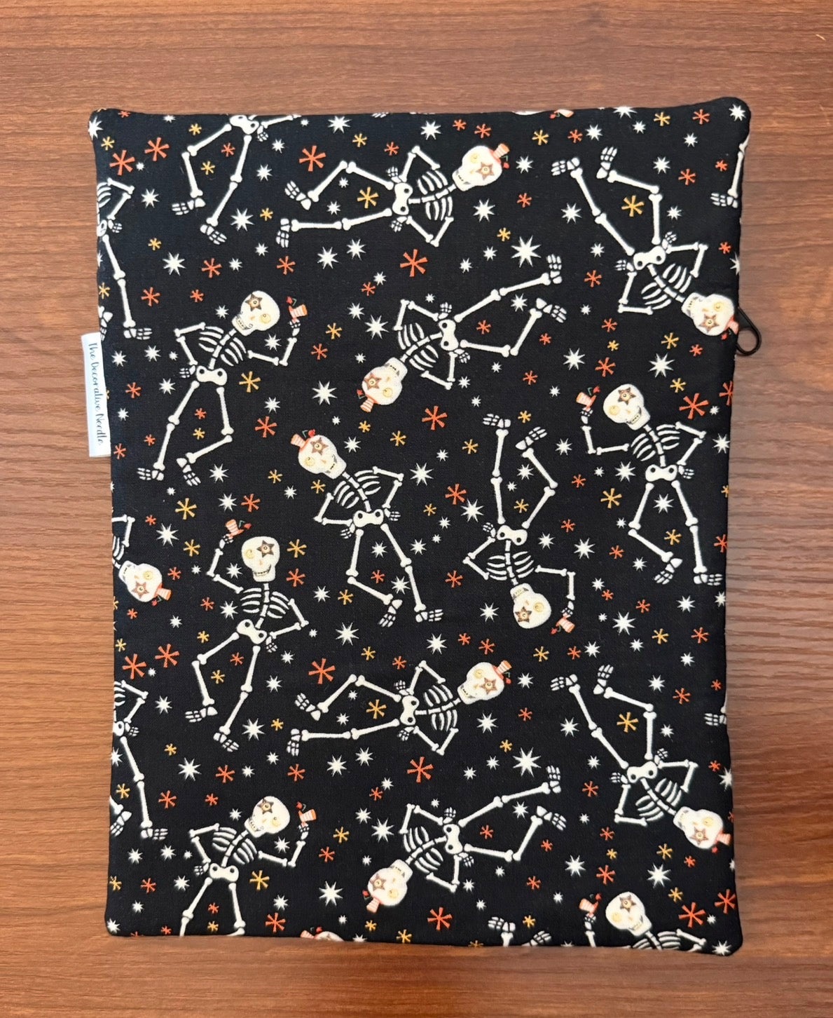 Glow-in-the-dark Skeletons Skinny project bag for cross stitch & embroidery