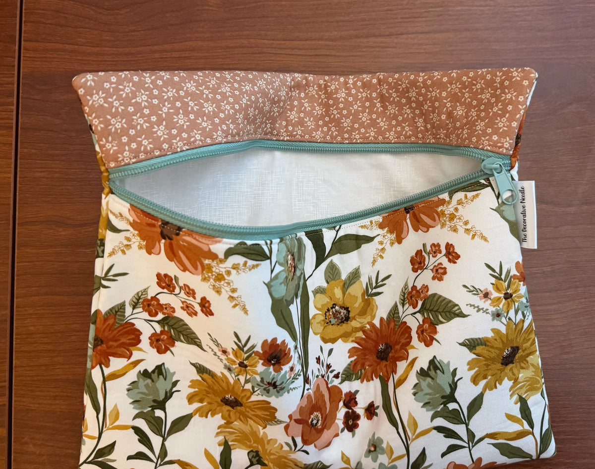 Worth Repeating Regular floral project bag for cross stitch & embroidery