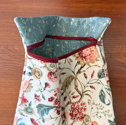 Season’s Study Floral Large project bag for cross stitch & embroidery
