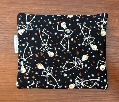 Glow-in-the-dark Skeletons Notions bag for cross stitch & embroidery
