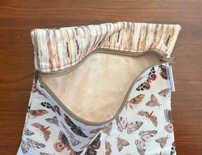Fluttering Moths Small project bag for cross stitch & embroidery