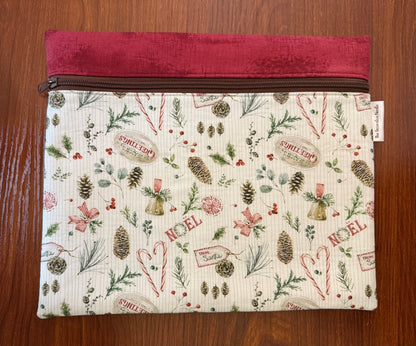 Holiday Spirit Tossed Motifs Regular project bag for cross stitch & embroidery