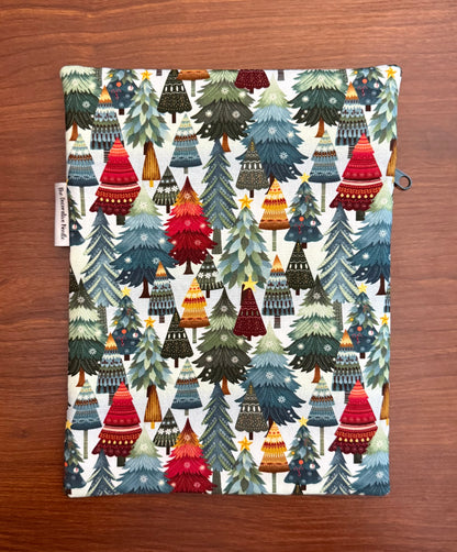 Nordic Holiday Trees Skinny project bag for cross stitch & embroidery