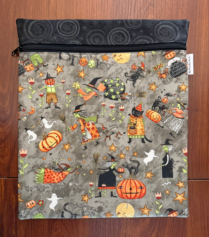Tall project bag - Spooky Motifs by Teresa Kogut