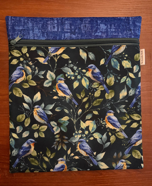 Blue Bird Tall project bag for cross stitch & embroidery