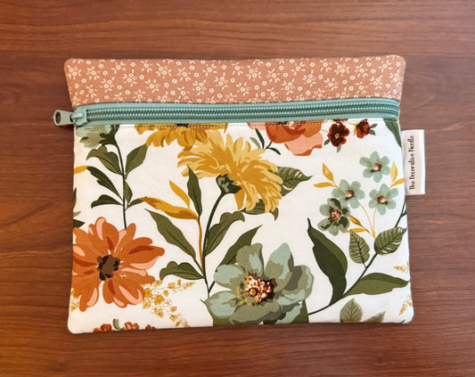 Worth Repeating floral Notions bag for cross stitch & embroidery