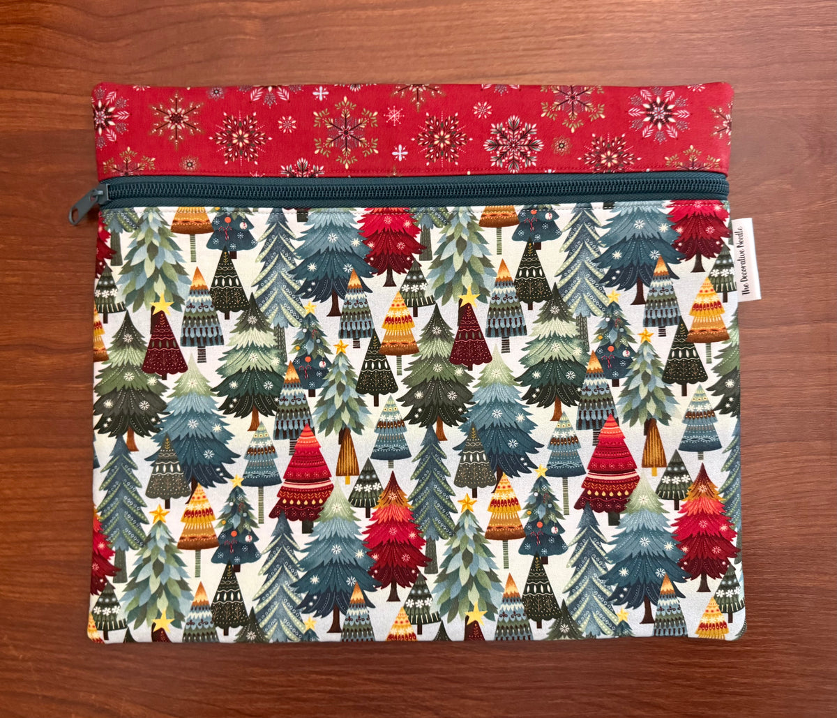 Nordic Holiday Trees Regular project bag for cross stitch & embroidery