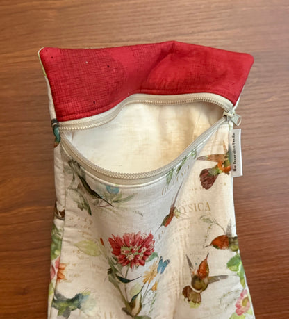 Hummingbird Days Skinny project bag for cross stitch & embroidery