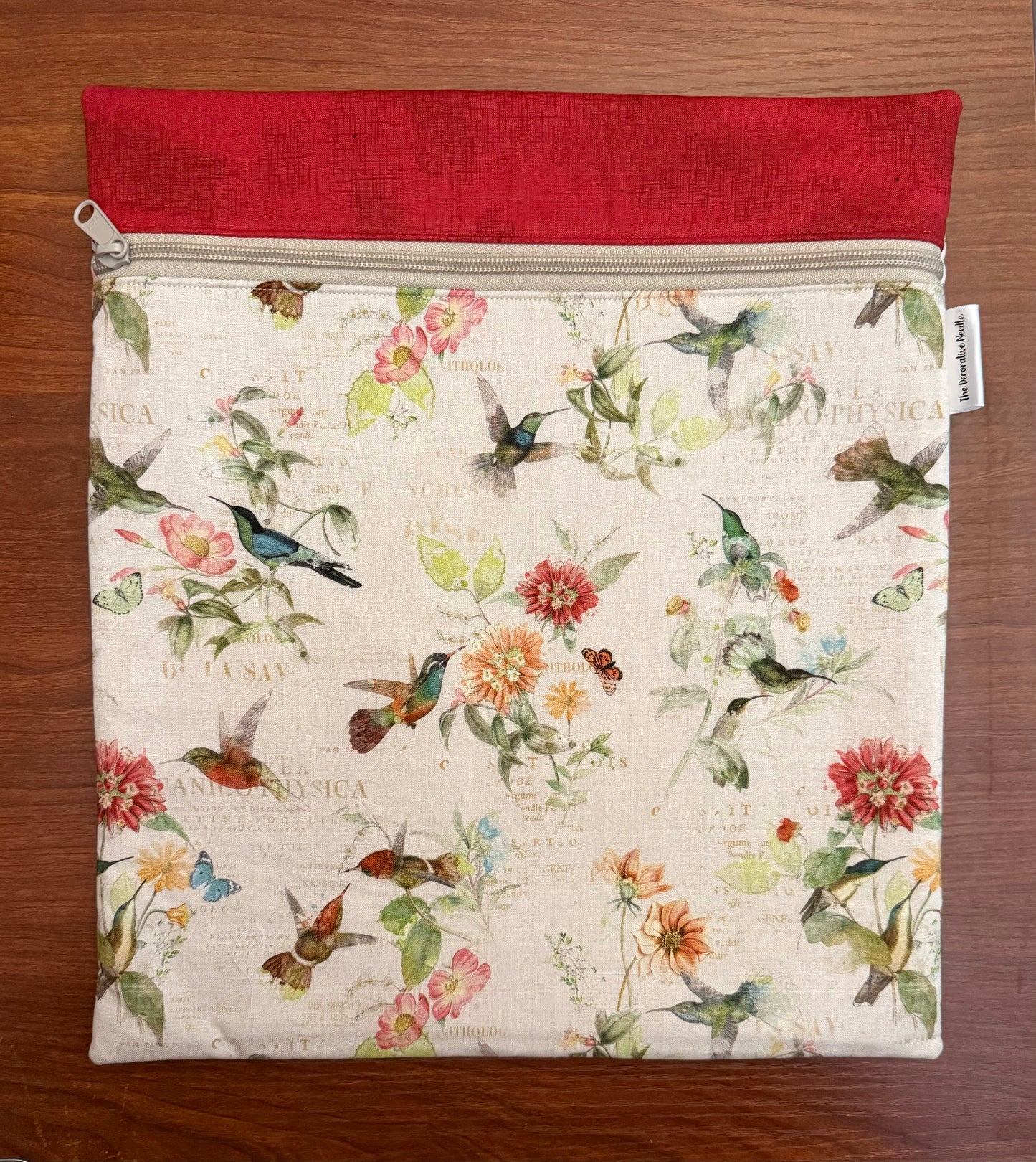 Hummingbird Days Tall project bag for cross stitch & embroidery