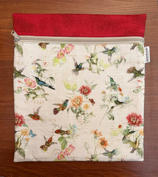Hummingbird Days Tall project bag for cross stitch & embroidery