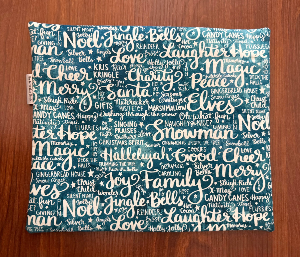 Christmas and Winter Typography Regular project bag for cross stitch & embroidery